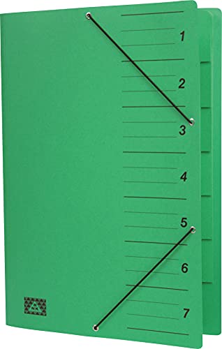 RNKVERLAG 4615-5 - Gummizug-Ablagemappe, 245 x 345 mm, bis DIN A4, 7 Fächer, grün, 1 Stück RNKVERLAG 4615-5 - Gummizug-Ablagemappe, 245 x 345 mm, bis DIN A4, 7 Fächer, grün, 1 Stück von RNKVERLAG
