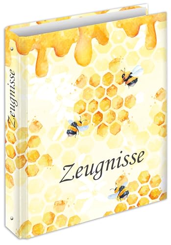 RNKVERLAG 46819 - Zeugnisringbuch Honey, für DIN A4 Formate, mit 4 Ring-Mechanik, Gelb, 1 Stück RNKVERLAG 46819 - Zeugnisringbuch Honey, für DIN A4 Formate, mit 4 Ring-Mechanik, Gelb, 1 Stück von RNKVERLAG