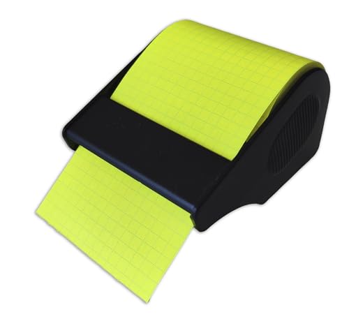 RNKVERLAG Haftnotizrolle im Abroller, 60 mm x 10m, nachfüllbar, brillantgelb kariert, 1 Stück von RNKVERLAG