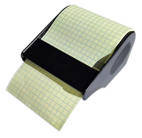RNKVERLAG Haftnotizrolle im Abroller, 60 mm x 10m, nachfüllbar, pastellgelb kariert, 1 Stück von RNKVERLAG