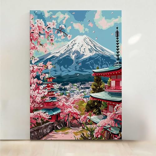 Berg Diamond Painting, 5D Blume Diamond Painting Erwachsene Diamant Malerei DIY Steine Kristall Kunst Bastelnset Erwachsene Anfänger Set, zur Zimmer Wanddeko, Geschenke für Frauen 30x40CM PjY7791 Q-2 von RNXAOPEN