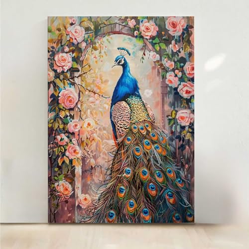 Blume Diamond Painting, 5D Abstrakt Diamond Painting Erwachsene Diamant Malerei DIY Steine Kristall Kunst Bastelnset Erwachsene Anfänger Set, zur Zimmer Wanddeko, Geschenke 50x65cm PjY1285 8-H von RNXAOPEN