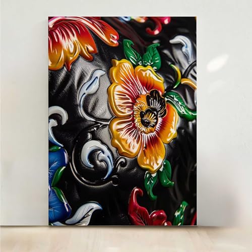 Blume Diamond Painting, 5D Blumen Diamond Painting Erwachsene Diamant Malerei DIY Steine Kristall Kunst Bastelnset Erwachsene Anfänger Set, zur Zimmer Wanddeko, Geschenke 80x100cm PjY1275 9-9 von RNXAOPEN