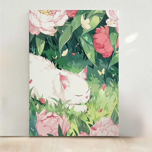 Blume Diamond Painting, 5D Katze Diamond Painting Erwachsene Diamant Malerei DIY Steine Kristall Kunst Bastelnset Erwachsene Anfänger Set, zur Zimmer Wanddeko, Geschenke für Frauen 30x40cm PjY1917 5-O Blume Diamond Painting, 5D Katze Diamond Painting Erwachsene Diamant Malerei DIY Steine Kristall Kunst Bastelnset Erwachsene Anfänger Set, zur Zimmer Wanddeko, Geschenke für Frauen 30x40cm PjY1917 5-O von RNXAOPEN