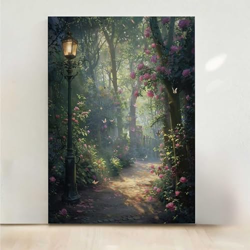Blume Diamond Painting, 5D Katze Diamond Painting Erwachsene Diamant Malerei DIY Steine Kristall Kunst Bastelnset Erwachsene Anfänger Set, zur Zimmer Wanddeko, Geschenke für Frauen 40x50cm PjY1113 V-J von RNXAOPEN