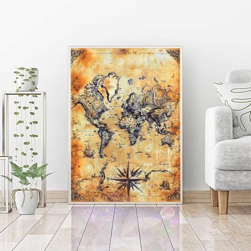 Diamond Painting Abstrakt, Daiments Painting Erwachsene Karte Bastelset, Diamond Art Runder Vollbohrer Diamanten Kinder Malerei Stickerei Kreuzstich, Wohnzimmer Dekoration, Geschenk 30x40cm PJY2 5-V von RNXAOPEN