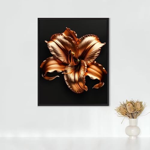 Diamond Painting Anlage, Diamond Painting Erwachsene Lilie Bastelset, DIY Diamant Malerei Runder Vollbohrer Diamanten Kinder Malerei Stickerei Kreuzstich Dekoration, Geschenk (80x100cm) PJY9 I-F von RNXAOPEN