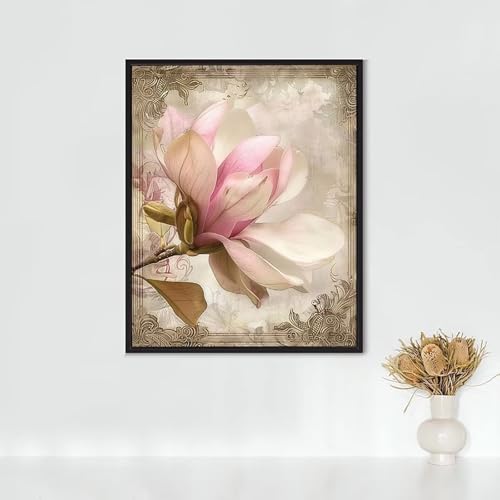 Diamond Painting Anlage, Diamond Painting Erwachsene Orchidee Bastelset, DIY Diamant Malerei Runder Vollbohrer Diamanten Kinder Malerei Stickerei Kreuzstich Dekoration, Geschenk 40 x 50 cm PJY3 E-5 von RNXAOPEN