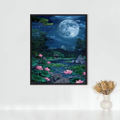 Diamond Painting Architektur, Diamond Painting Erwachsene Tempel Bastelset, DIY Diamant Malerei Runder Vollbohrer Diamanten Kinder Malerei Stickerei Kreuzstich Dekoration, Geschenk (80x100cm) PJY7 6-F von RNXAOPEN