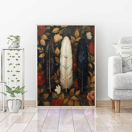 Diamond Painting Blume, Daiments Painting Erwachsene Feder Bastelset, DIY Diamond Art Runder Vollbohrer Diamanten Kinder Malerei Stickerei Kreuzstich, Wohnzimmer Dekoration, Geschenk 30x40CM PJY2 L-P Diamond Painting Blume, Daiments Painting Erwachsene Feder Bastelset, DIY Diamond Art Runder Vollbohrer Diamanten Kinder Malerei Stickerei Kreuzstich, Wohnzimmer Dekoration, Geschenk 30x40CM PJY2 L-P von RNXAOPEN
