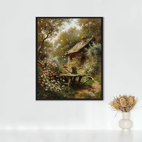 Diamond Painting Erwachsene Anlage Diamond Painting Blume DIY Vollbohrer Diamant Malerei Set Anfänger, Diamant Kunst Malerei Stickerei Set, Wanddeko und Zimmer Deko, Geschenke 40x50CM PJY3 4-0 von RNXAOPEN