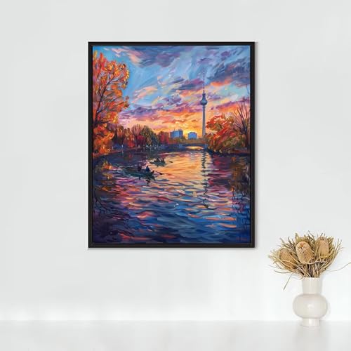 Diamond Painting Erwachsene Architektur Diamond Painting Turm DIY Vollbohrer Diamant Malerei Set Anfänger, Diamant Kunst Malerei Stickerei Set, Wanddeko und Zimmer Deko, Geschenke 80 x 110 cm PJY8 8-3 von RNXAOPEN