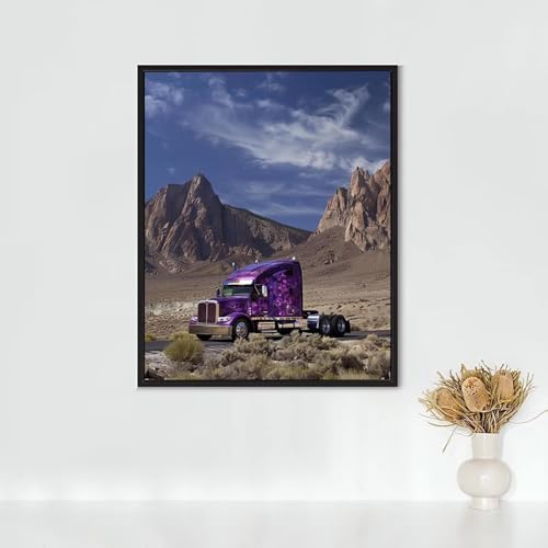 Diamond Painting Erwachsene Auto Diamond Painting Lkw DIY Vollbohrer Diamant Malerei Set Anfänger, Diamant Kunst Malerei Stickerei Set, Wanddeko und Zimmer Deko, Geschenke für Frauen 90x120cm PJY9 4-0 von RNXAOPEN