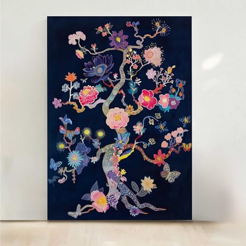 Diamond Painting Erwachsene Baum Diamant Painting Bilder Blume 5D DIY Mosaikherstellung Basteln Erwachsene Anfänger Set für Heim Schlafzimmer Deko Wohnzimmer, Geschenke für Frauen 40x50CM PjY1924 T-0 von RNXAOPEN