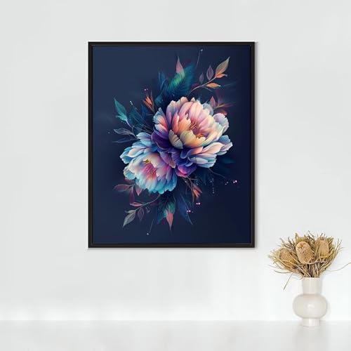 Diamond Painting Erwachsene Blumen Diamond Painting Pfingstrose DIY Vollbohrer Diamant Malerei Set Anfänger, Diamant Kunst Malerei Stickerei Set, Wanddeko und Zimmer Deko, Geschenke 90x120cm PJY9 A-J von RNXAOPEN