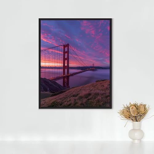 Diamond Painting Erwachsene BrüCke Diamond Painting Stamm DIY Vollbohrer Diamant Malerei Set Anfänger, Diamant Kunst Malerei Stickerei Set, Wanddeko und Zimmer Deko, Geschenke (70x95cm) PJY9 B-J von RNXAOPEN