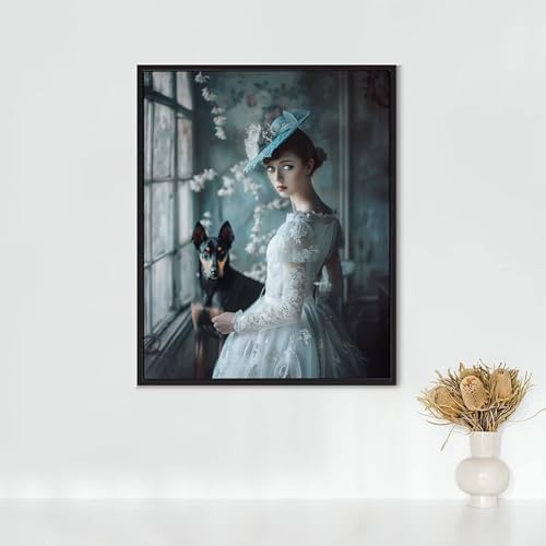Diamond Painting Erwachsene Figurenkunst Diamond Painting Frau DIY Vollbohrer Diamant Malerei Set Anfänger, Diamant Kunst Malerei Stickerei Set, Wanddeko und Zimmer Deko, Geschenke 50 x 70 cm PJY4 3-Q von RNXAOPEN