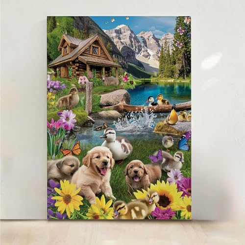 Diamond Painting Erwachsene Hund Diamant Painting Bilder Blume 5D DIY Mosaikherstellung Basteln Erwachsene Anfänger Set für Heim Schlafzimmer Deko Wohnzimmer, Geschenke für Frauen 70x95CM PjY7734 4-H Diamond Painting Erwachsene Hund Diamant Painting Bilder Blume 5D DIY Mosaikherstellung Basteln Erwachsene Anfänger Set für Heim Schlafzimmer Deko Wohnzimmer, Geschenke für Frauen 70x95CM PjY7734 4-H von RNXAOPEN