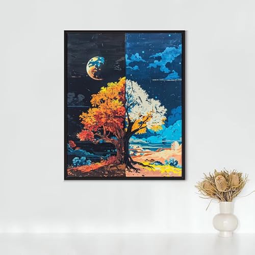 Diamond Painting Erwachsene Katze Diamond Painting BäUme DIY Vollbohrer Diamant Malerei Set Anfänger, Diamant Kunst Malerei Stickerei Set, Wanddeko und Zimmer Deko, Geschenke 50 x 70 cm PJY4 2-N Diamond Painting Erwachsene Katze Diamond Painting BäUme DIY Vollbohrer Diamant Malerei Set Anfänger, Diamant Kunst Malerei Stickerei Set, Wanddeko und Zimmer Deko, Geschenke 50 x 70 cm PJY4 2-N von RNXAOPEN