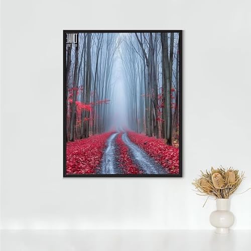 Diamond Painting Erwachsene Katze Diamond Painting BläTter DIY Vollbohrer Diamant Malerei Set Anfänger, Diamant Kunst Malerei Stickerei Set, Wanddeko und Zimmer Deko, Geschenke (30x40cm) PJY2 B-M von RNXAOPEN