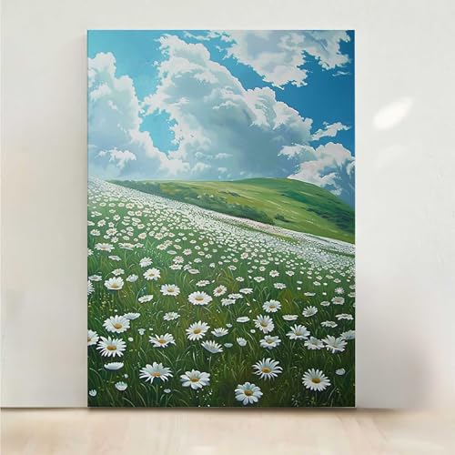 Diamond Painting Erwachsene Landschaft Diamant Painting Bilder Blume 5D DIY Mosaikherstellung Basteln Erwachsene Anfänger Set für Heim Schlafzimmer Deko Wohnzimmer, Geschenke 60x80cm PjY810 I-2 von RNXAOPEN