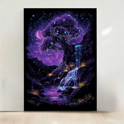 Diamond Painting Erwachsene Landschaft Diamant Painting Bilder Fallen 5D DIY Mosaikherstellung Basteln Erwachsene Anfänger Set für Heim Schlafzimmer Deko Wohnzimmer, Geschenke 70x95cm PjY4446 8-2 von RNXAOPEN