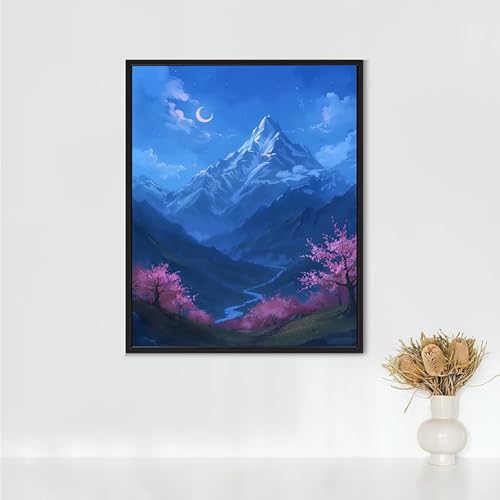 Diamond Painting Erwachsene Landschaft Diamond Painting Gebirge DIY Vollbohrer Diamant Malerei Set Anfänger, Diamant Kunst Malerei Stickerei Set, Wanddeko und Zimmer Deko, Geschenke (50x70cm) PJY4 5-9 von RNXAOPEN
