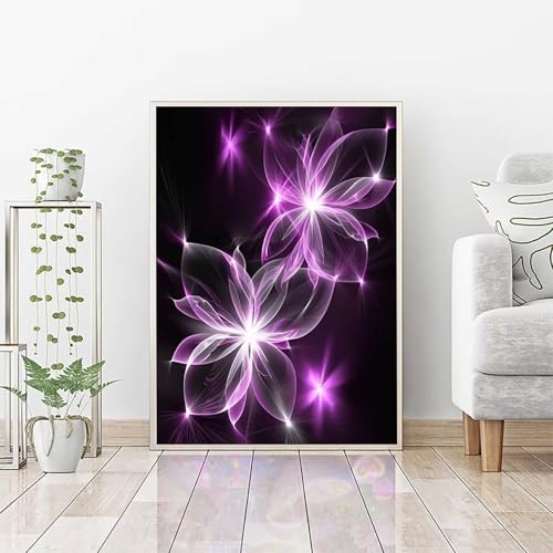 Diamond Painting Erwachsene Lila Blume, DIY Diamond Painting Blume Bastelset, Vollbohrer Diamant Malerei Set, Diamant Kunst Malerei Stickerei Set, Wanddeko und Zimmer Deko, Geschenke 40x50cm PJY3 O-5 Diamond Painting Erwachsene Lila Blume, DIY Diamond Painting Blume Bastelset, Vollbohrer Diamant Malerei Set, Diamant Kunst Malerei Stickerei Set, Wanddeko und Zimmer Deko, Geschenke 40x50cm PJY3 O-5 von RNXAOPEN
