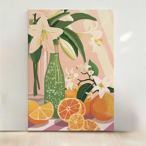 Diamond Painting Erwachsene Obst Diamant Painting Bilder Blume 5D DIY Mosaikherstellung Basteln Erwachsene Anfänger Set für Heim Schlafzimmer Deko Wohnzimmer, Geschenke für Frauen 30x40CM PjY7706 4-2 von RNXAOPEN