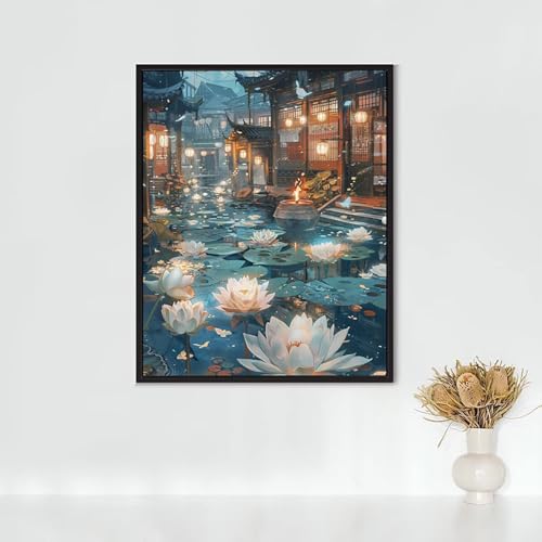 Diamond Painting Erwachsene Quadrat Diamond Painting Lotus DIY Vollbohrer Diamant Malerei Set Anfänger, Diamant Kunst Malerei Stickerei Set, Wanddeko und Zimmer Deko, Geschenke 60x80CM PJY5 2-6 Diamond Painting Erwachsene Quadrat Diamond Painting Lotus DIY Vollbohrer Diamant Malerei Set Anfänger, Diamant Kunst Malerei Stickerei Set, Wanddeko und Zimmer Deko, Geschenke 60x80CM PJY5 2-6 von RNXAOPEN