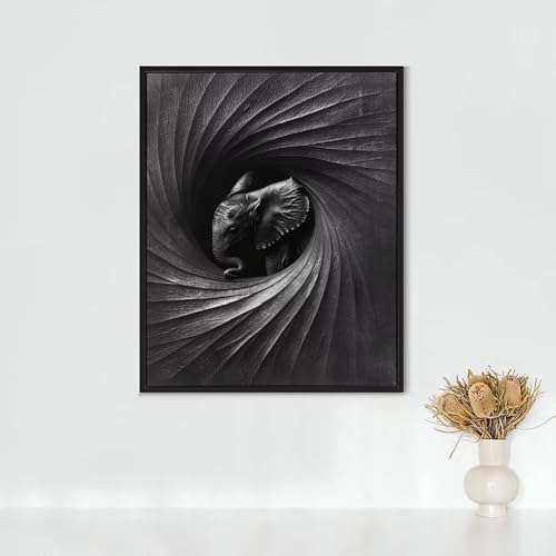 Diamond Painting Erwachsene Tier Diamond Painting Elefant DIY Vollbohrer Diamant Malerei Set Anfänger, Diamant Kunst Malerei Stickerei Set, Wanddeko und Zimmer Deko, Geschenke 90x120CM PJY9 5-0 von RNXAOPEN