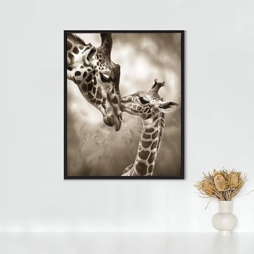 Diamond Painting Erwachsene Tier Diamond Painting Giraffe DIY Vollbohrer Diamant Malerei Set Anfänger, Diamant Kunst Malerei Stickerei Set, Wanddeko und Zimmer Deko, Geschenke 90x120CM PJY9 H-H von RNXAOPEN