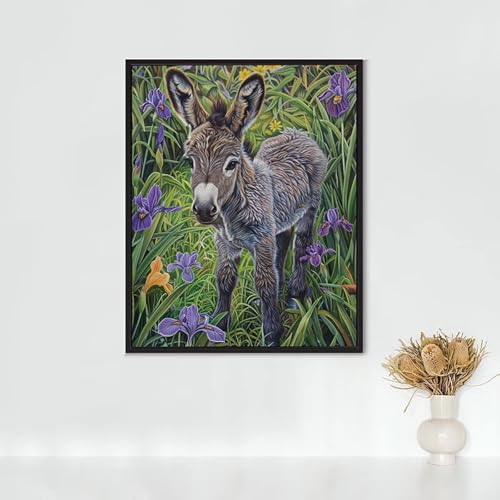 Diamond Painting Erwachsene Tier Diamond Painting Kleiner Esel DIY Vollbohrer Diamant Malerei Set Anfänger, Diamant Kunst Malerei Stickerei Set, Wanddeko und Zimmer Deko, Geschenke 90x120cm PJY9 Y-4 Diamond Painting Erwachsene Tier Diamond Painting Kleiner Esel DIY Vollbohrer Diamant Malerei Set Anfänger, Diamant Kunst Malerei Stickerei Set, Wanddeko und Zimmer Deko, Geschenke 90x120cm PJY9 Y-4 von RNXAOPEN