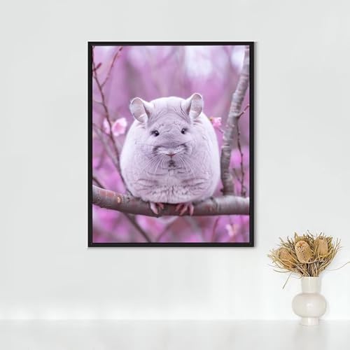 Diamond Painting Erwachsene Tier Diamond Painting Meerschweinchen DIY Vollbohrer Diamant Malerei Set, Diamant Kunst Malerei Stickerei Set, Wanddeko und Zimmer Deko, Geschenke 30 x 40 cm PJY2 8-T von RNXAOPEN
