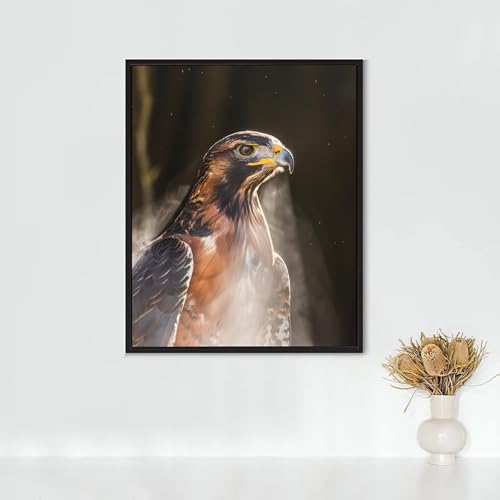 Diamond Painting Erwachsene VöGel Diamond Painting Adler DIY Vollbohrer Diamant Malerei Set Anfänger, Diamant Kunst Malerei Stickerei Set, Wanddeko und Zimmer Deko, Geschenke 90x120cm PJY9 6-2 von RNXAOPEN