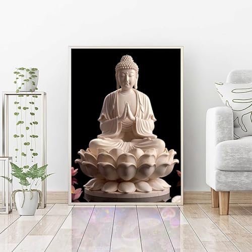 Diamond Painting Erwachsene Zen, DIY Diamond Painting Blume Bastelset, Vollbohrer Diamant Malerei Set, Diamant Kunst Malerei Stickerei Set, Wanddeko und Zimmer Deko, Geschenke (30x40cm) PJY2 A-G von RNXAOPEN