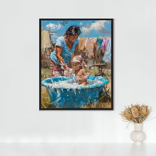 Diamond Painting Figurenkunst, Diamond Painting Erwachsene Frau Bastelset, DIY Diamant Malerei Runder Vollbohrer Diamanten Kinder Malerei Stickerei Kreuzstich Dekoration, Geschenk 40 x 50 cm PJY9 B-3 von RNXAOPEN