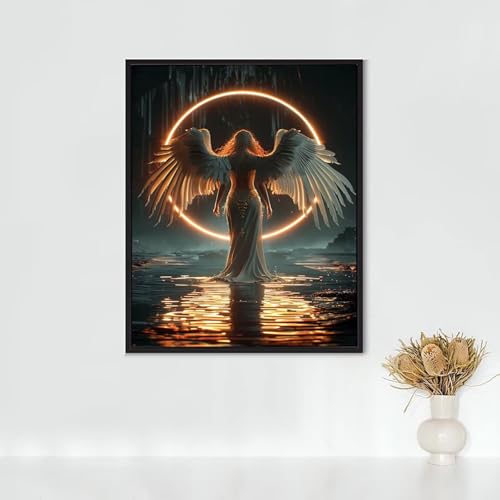 Diamond Painting Figurenkunst, Diamond Painting Erwachsene Halo Bastelset, DIY Diamant Malerei Runder Vollbohrer Diamanten Kinder Malerei Stickerei Kreuzstich Dekoration, Geschenk (80x100cm) PJY7 8-K von RNXAOPEN
