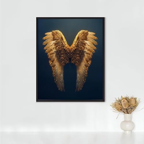 Diamond Painting FlüGel, Diamond Painting Erwachsene Goldene Feder Bastelset, DIY Diamant Malerei Runder Vollbohrer Diamanten Kinder Malerei Stickerei Kreuzstich Dekoration, Geschenk 30x40CM PJY2 0-B Diamond Painting FlüGel, Diamond Painting Erwachsene Goldene Feder Bastelset, DIY Diamant Malerei Runder Vollbohrer Diamanten Kinder Malerei Stickerei Kreuzstich Dekoration, Geschenk 30x40CM PJY2 0-B von RNXAOPEN
