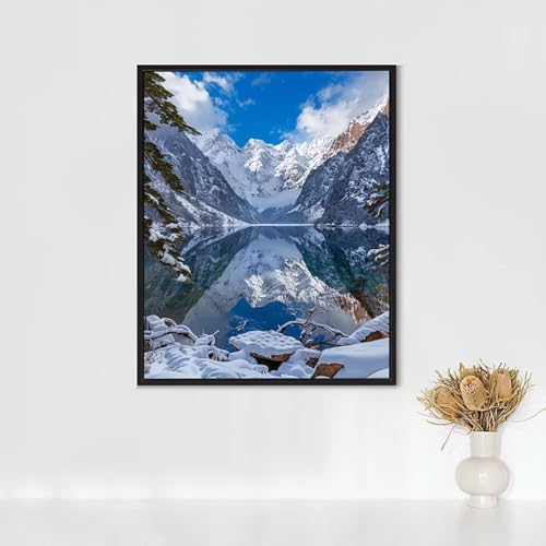 Diamond Painting Katze, Diamond Painting Erwachsene See Bastelset, DIY Diamant Malerei Runder Vollbohrer Diamanten Kinder Malerei Stickerei Kreuzstich, Wohnzimmer Dekoration, Geschenk 50x70cm PJY4 3-2 von RNXAOPEN