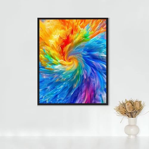 Diamond Painting Kunst, Diamond Painting Erwachsene Wirbel Bastelset, DIY Diamant Malerei Runder Vollbohrer Diamanten Kinder Malerei Stickerei Kreuzstich Dekoration, Geschenk 50x70cm PJY9 C-R von RNXAOPEN