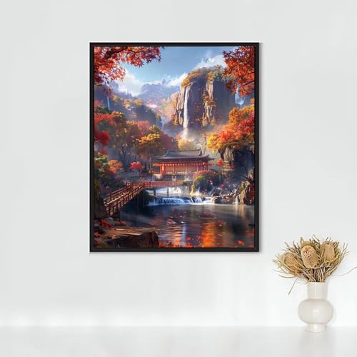 Diamond Painting Landschaft, Diamond Painting Erwachsene Tempel Bastelset, DIY Diamant Malerei Runder Vollbohrer Diamanten Kinder Malerei Stickerei Kreuzstich Dekoration, Geschenk 40 x 50 cm PJY3 D-6 Diamond Painting Landschaft, Diamond Painting Erwachsene Tempel Bastelset, DIY Diamant Malerei Runder Vollbohrer Diamanten Kinder Malerei Stickerei Kreuzstich Dekoration, Geschenk 40 x 50 cm PJY3 D-6 von RNXAOPEN