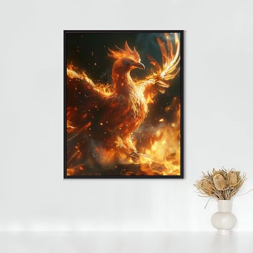 Diamond Painting Meereslebewesen, Diamond Painting Erwachsene PhöNix Bastelset, DIY Diamant Malerei Runder Vollbohrer Diamanten Kinder Malerei Stickerei Kreuzstich, Geschenk (60x80cm) PJY9 5-1 von RNXAOPEN