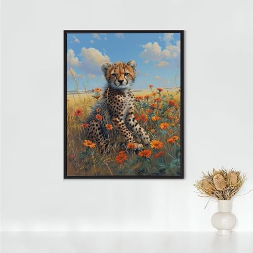 Diamond Painting Tier, Diamond Painting Erwachsene Leopard Bastelset, DIY Diamant Malerei Runder Vollbohrer Diamanten Kinder Malerei Stickerei Kreuzstich Dekoration, Geschenk 90 x 120 cm PJY9 3-B Diamond Painting Tier, Diamond Painting Erwachsene Leopard Bastelset, DIY Diamant Malerei Runder Vollbohrer Diamanten Kinder Malerei Stickerei Kreuzstich Dekoration, Geschenk 90 x 120 cm PJY9 3-B von RNXAOPEN