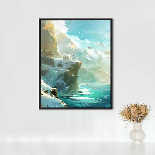 Diamond Painting Tier, Diamond Painting Erwachsene Tragen Bastelset, DIY Diamant Malerei Runder Vollbohrer Diamanten Kinder Malerei Stickerei Kreuzstich Dekoration, Geschenk 60 x 80 cm PJY5 B-G von RNXAOPEN