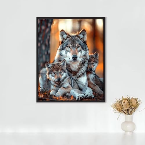 Diamond Painting Tier, Diamond Painting Erwachsene Wolf Bastelset, DIY Diamant Malerei Runder Vollbohrer Diamanten Kinder Malerei Stickerei Kreuzstich, Wohnzimmer Dekoration, Geschenk 30x40cm PJY2 8-7 Diamond Painting Tier, Diamond Painting Erwachsene Wolf Bastelset, DIY Diamant Malerei Runder Vollbohrer Diamanten Kinder Malerei Stickerei Kreuzstich, Wohnzimmer Dekoration, Geschenk 30x40cm PJY2 8-7 von RNXAOPEN