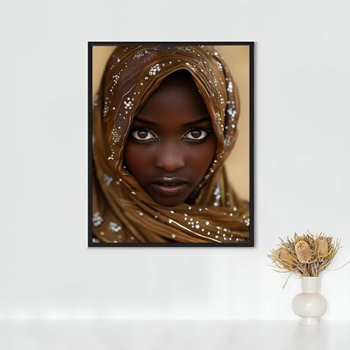 Diamond Painting Traditionelle Kleidung, Diamond Painting Erwachsene Braun Bastelset, DIY Diamant Malerei Runder Vollbohrer Diamanten Kinder Malerei Stickerei Kreuzstich, Geschenk (80x100cm) PJY9 3-0 von RNXAOPEN