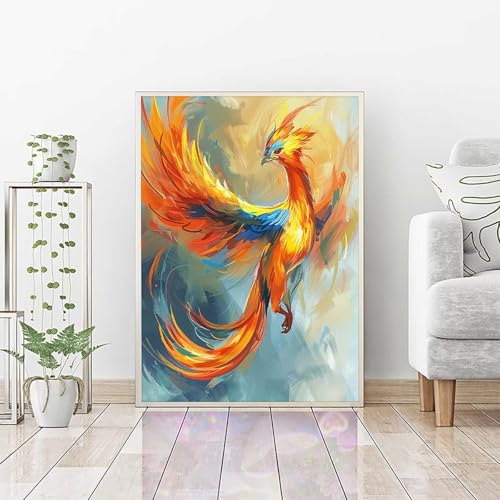 Diamond Painting Vogel, Daiments Painting Erwachsene Tier Bastelset, DIY Diamond Art Runder Vollbohrer Diamanten Kinder Malerei Stickerei Kreuzstich, Wohnzimmer Dekoration, Geschenk (40x50cm) PJY3 L-0 von RNXAOPEN