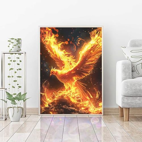 Diamond Painting Vogel, Daiments Painting Erwachsene Tier Bastelset, DIY Diamond Art Runder Vollbohrer Diamanten Kinder Malerei Stickerei Kreuzstich, Wohnzimmer Dekoration, Geschenk 70x95CM PJY6 0-Q von RNXAOPEN