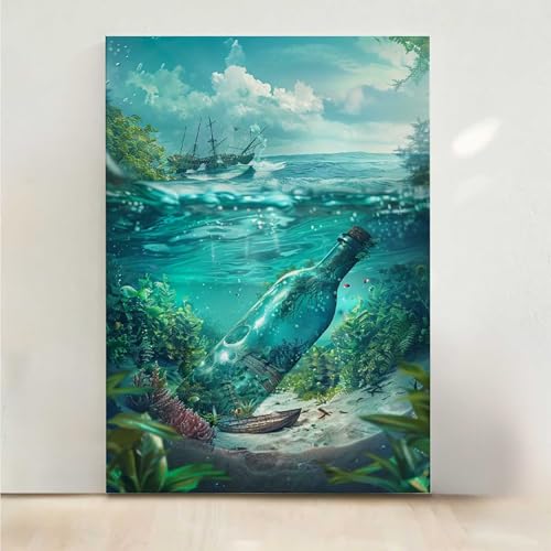 Flasche Diamond Painting, 5D Sea Diamond Painting Erwachsene Diamant Malerei DIY Steine Kristall Kunst Bastelnset Erwachsene Anfänger Set, zur Zimmer Wanddeko, Geschenke für Frauen 30x40CM PjY5485 4-2 Flasche Diamond Painting, 5D Sea Diamond Painting Erwachsene Diamant Malerei DIY Steine Kristall Kunst Bastelnset Erwachsene Anfänger Set, zur Zimmer Wanddeko, Geschenke für Frauen 30x40CM PjY5485 4-2 von RNXAOPEN